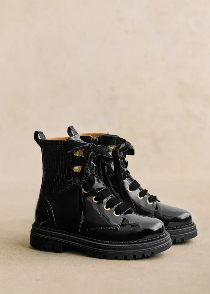 Bottines Low Niels - Noir Vernis