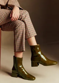 Bottines Low Paulette - Kaki Vernis — view 2