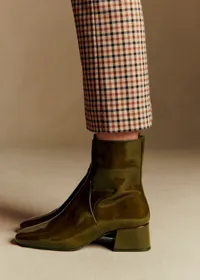 Bottines Low Paulette - Kaki Vernis — view 3