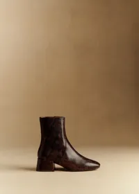 Bottines Low Paulette - Marron Python — view 2