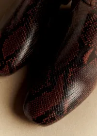 Bottines Low Paulette - Marron Python — view 3