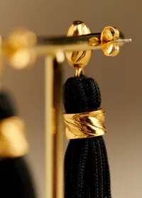 Boucles d'oreilles Bella - Noir Doré — view 2