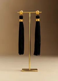 Boucles d'oreilles Bella - Noir Doré — view 3