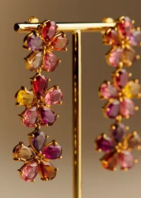 Boucles d'oreilles Blair - Rose Multi — view 2