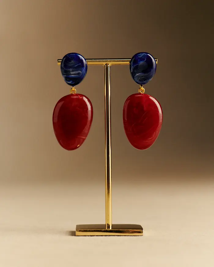 Boucles d'oreilles Carla - Bordeaux Multi