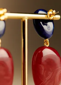 Boucles d'oreilles Carla - Bordeaux Multi — view 4