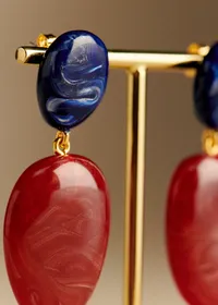 Boucles d'oreilles Carla - Bordeaux Multi — view 5