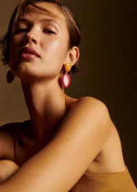 Boucles d'oreilles Carla - Rose Multi — view 4