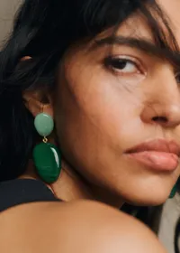 Boucles d'oreilles Carla - Vert Menthe Multi — view 2