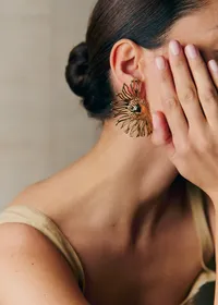 Boucles d'oreilles Célestine - Doré — view 3
