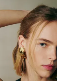 Boucles d'oreilles César - Doré — view 2