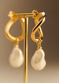 Boucles d'oreilles Eloane - Nacre Doré — view 5