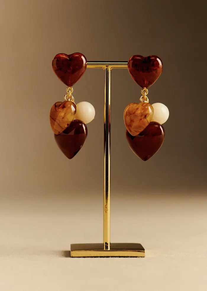 Boucles d'oreilles Freya - Brun Multi
