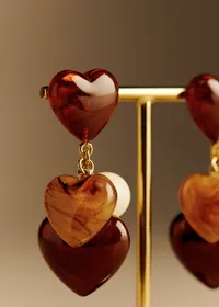 Boucles d'oreilles Freya - Brun Multi — view 5