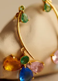 Boucles d'oreilles Gio - Vert d'Eau Multi — view 4