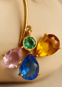 Boucles d'oreilles Gio - Vert d'Eau Multi — view 5