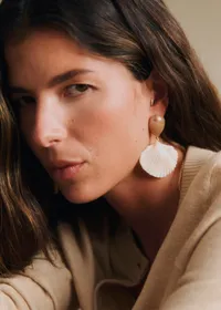 Boucles d'oreilles Isla - Ecru Multi — view 3