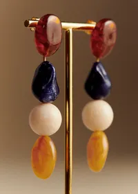 Boucles d'oreilles Sabrina - Bleu Multi — view 3