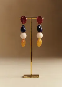 Boucles d'oreilles Sabrina - Bleu Multi — view 4