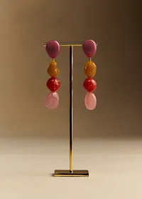 Boucles d'oreilles Sabrina - Rose Multi — view 3