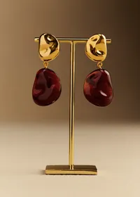 Boucles d'oreilles Solene - Brun Doré — view 3