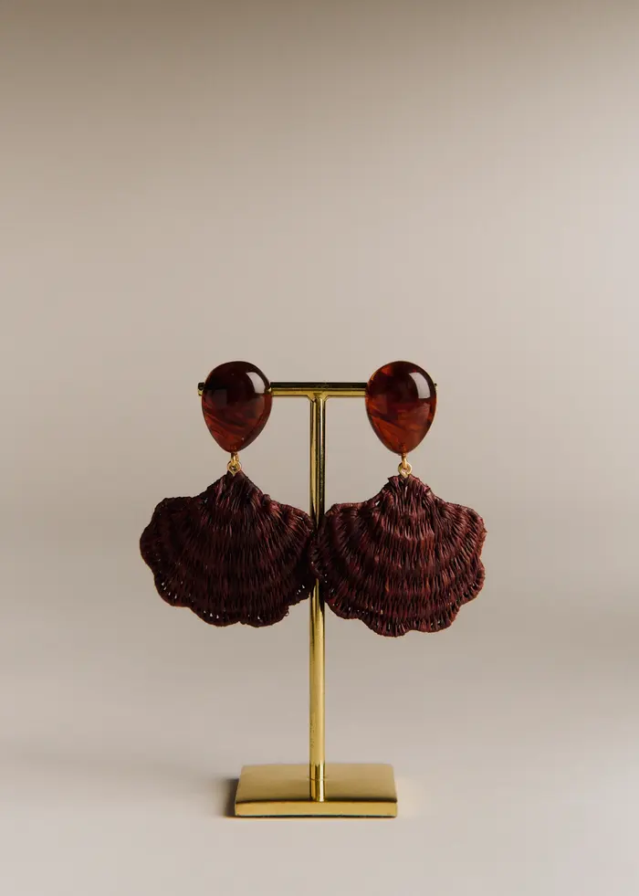 Boucles d'oreilles Valeria - Brun