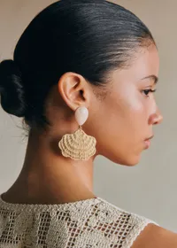 Boucles d'oreilles Valeria - Naturel — view 2