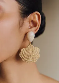 Boucles d'oreilles Valeria - Naturel — view 3