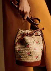 Bourse Mini Farrow - Broderies Petites Fleurs Roses — view 2