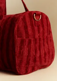 Bowling bag velours milleraie - Rouge — view 2