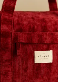 Bowling bag velours milleraie - Rouge — view 3