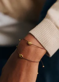 Bracelet Cléo - Chocolat - Lettre A — view 4