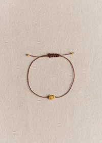 Bracelet Cléo - Chocolat - Lettre C — view 2