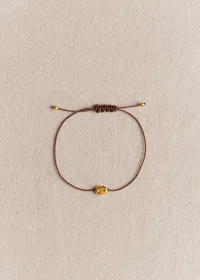 Bracelet Cléo - Chocolat - Lettre G — view 2