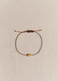 Bracelet Cléo - Chocolat - Lettre K — view 2
