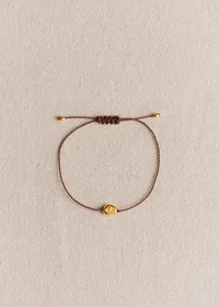 Bracelet Cléo - Chocolat - Lettre L — view 2
