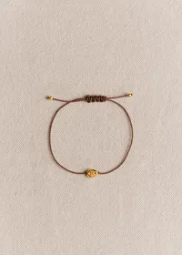 Bracelet Cléo - Chocolat - Lettre M — view 4