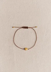 Bracelet Cléo - Chocolat - Lettre N — view 2
