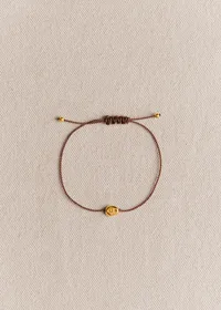 Bracelet Cléo - Chocolat - Lettre Q — view 2