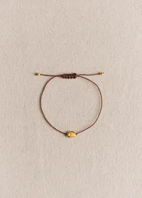 Bracelet Cléo - Chocolat - Lettre R — view 2