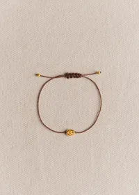 Bracelet Cléo - Chocolat - Lettre S — view 2