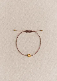 Bracelet Cléo - Chocolat - Lettre T — view 2