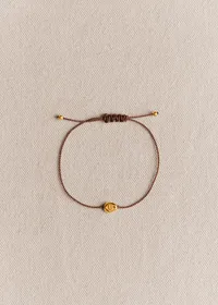 Bracelet Cléo - Chocolat - Lettre U — view 2