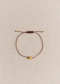 Bracelet Cléo - Chocolat - Lettre X — view 2