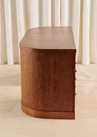 Bureau demi cercle vintage - Bois — view 4