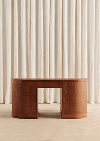 Bureau demi cercle vintage - Bois — view 5