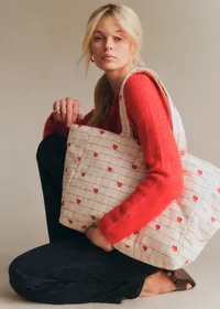 Cabas - Broderie Coeurs Rouges — view 4