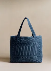 Cabas denim - SEA NY X SÉZANE - Bleu Denim Brodé — view 4