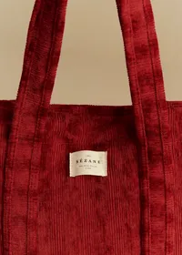 Cabas velours milleraie - Rouge — view 2