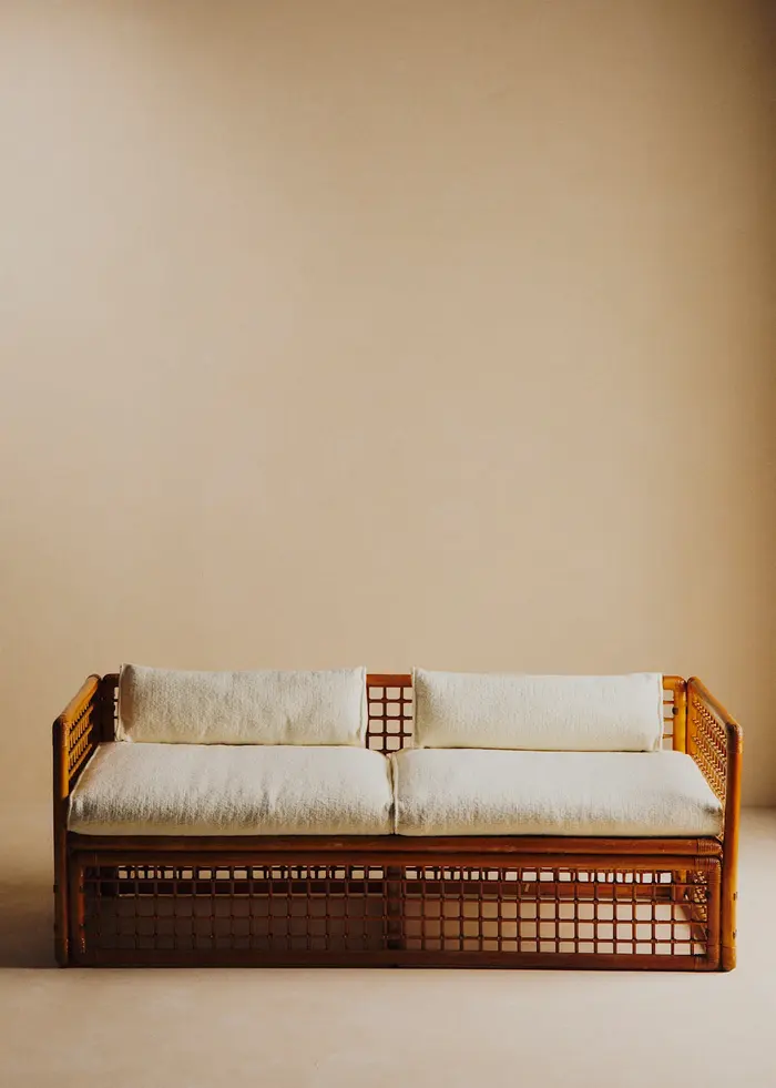 Canapé par Afra & Tobia Scarpa années 70 - Rotin